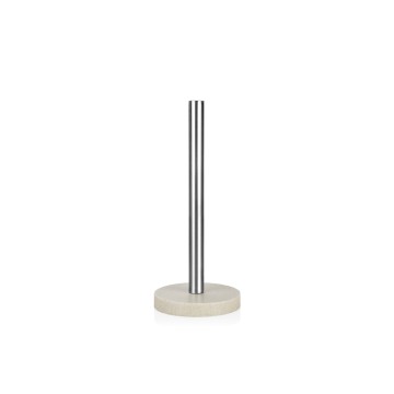 Portarrollo, inox con base de resina beige, ø 13,5 x 33 cm