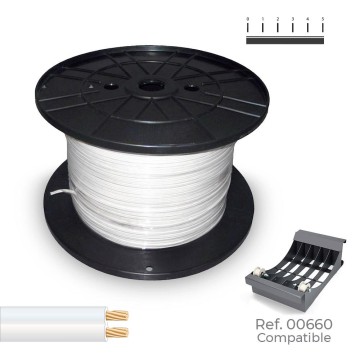 Cable paralelo 2 x 0,50 mm² blanco 500 m. (bobina mediana)