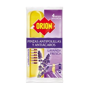 Pinzas anti ácaraos y polillas, aroma lavanda, 3+1 gratis