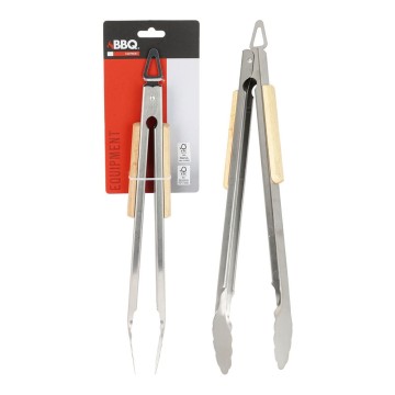 Pinza para barbacoa acero inoxidable, 37,5 cm