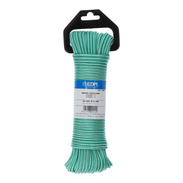 Cuerda trenzada pp verde/blanco 4,5 mm x 15 m
