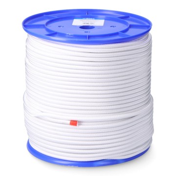 Cordón goma elástica poliéster blanco 6 mm x 200 m