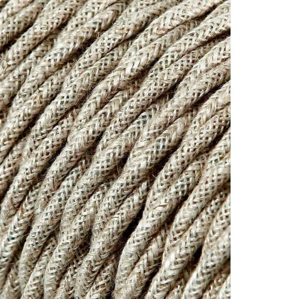 Cable textil trenzado 2x0,75mm lino 25m