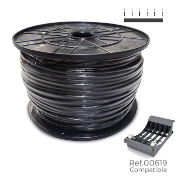 Carrete cable manguera acrilica 1kv negra 2x1,5mm 200m (bobina grande ø400x200mm)