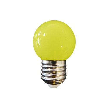 Bombilla esferica led e27 1w 80lm luz amarilla ø4,3x7cm edm