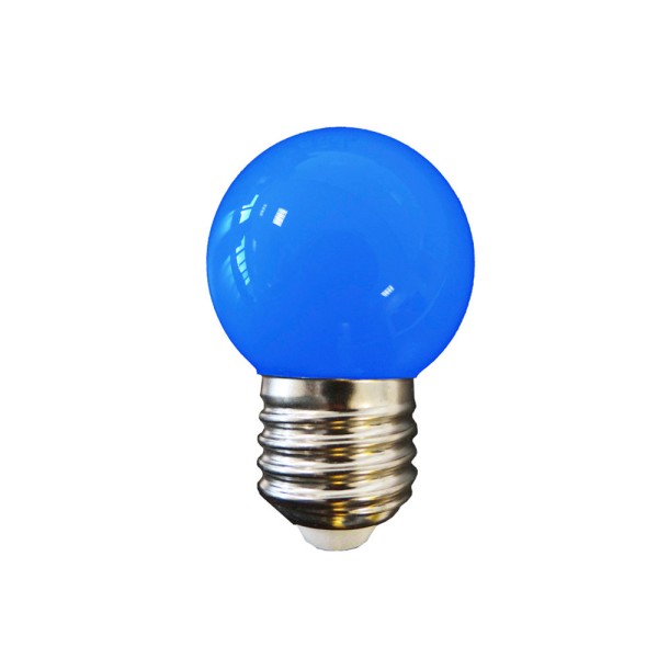 Bombilla esferica led e27 1w 80lm luz azul ø4,3x7cm edm