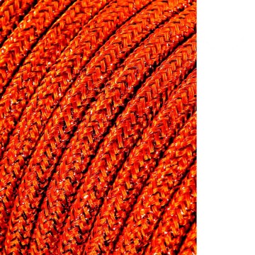 Cable cordon tubulaire 2x0,75mm marron brillante 5m