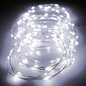 Guirnalda micro led parpadeante 14m 180 leds luz fria