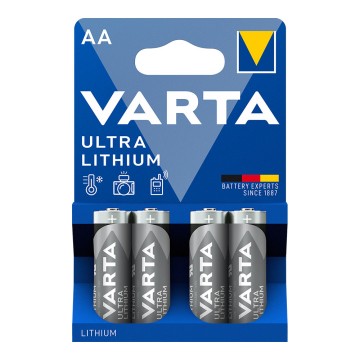 Pila varta ultra lithium aa - lr06 (blister 4 unid.) ø14,5x50,5mm