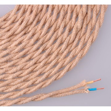 Cable de cuerda de yute tejida y trenzada 2x0,75mm 25m euro/m