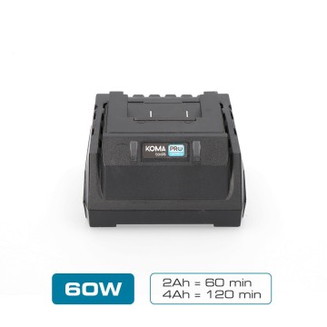 Cargador bateria 60w koma tools pro series battery