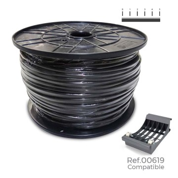Carrete cable manguera acrilica 1kv negra 3x4mm 100m (bobina grande ø400x200mm)