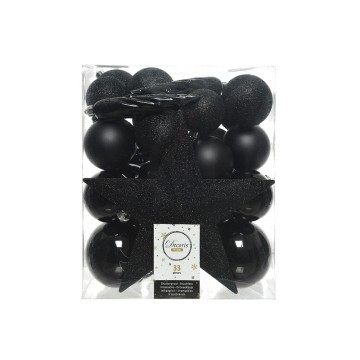 Caja con 33 accesorios para arbol negro