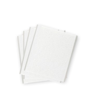 Pack 4 fieltros blanco sinteticos adhesivos 100x85mm plasfix inofix