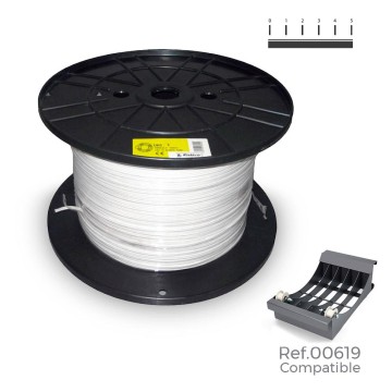 Carrete cable paralelo (audio) 2x0,50mm blanco 2000m